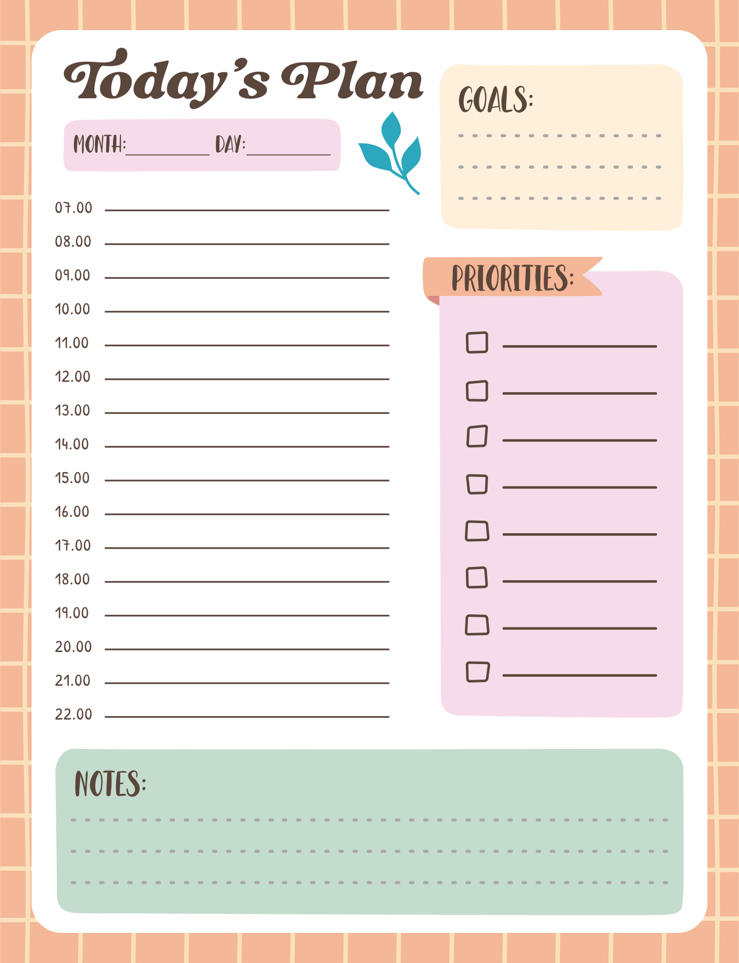10 Best Printable Hourly Planner Printablee