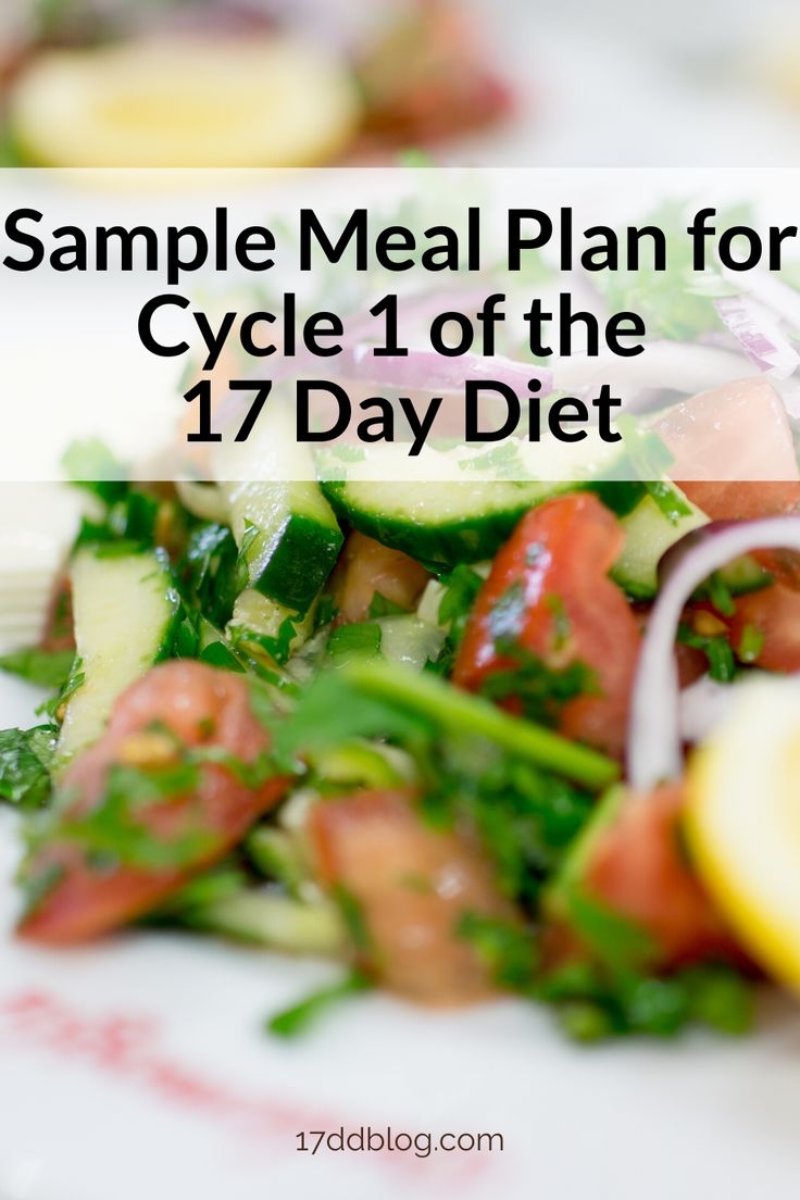 17 Day Diet Meal Plan Printable