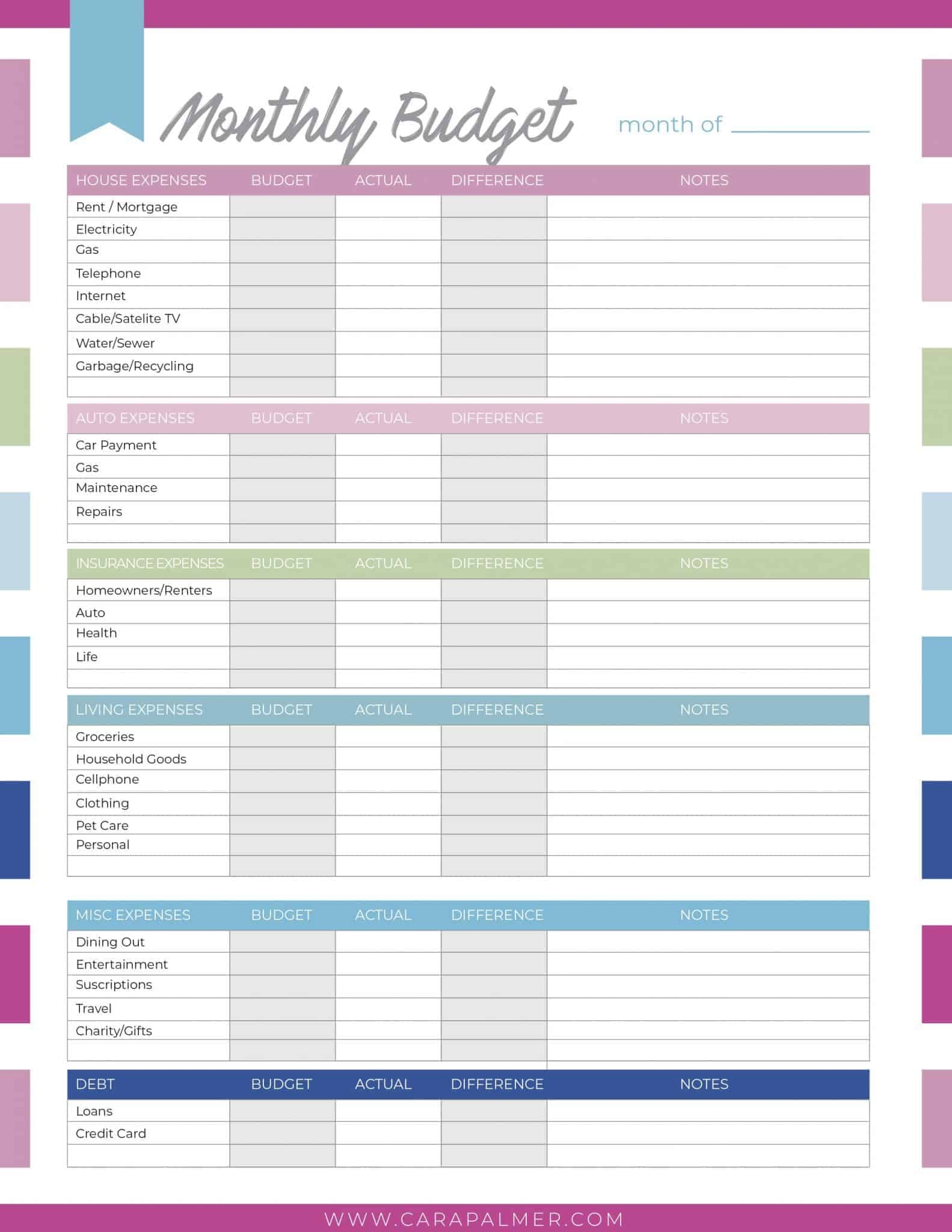 17 Free Budget Printables To Manage Your Money In 2025