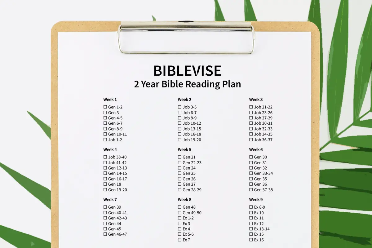 2 Year Bible Reading Plan With Printable PDF 