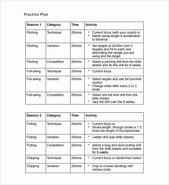20 Baseball Practice Plan Template Excel Simple Template Design