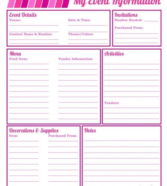 20 Event Planning Worksheet Template