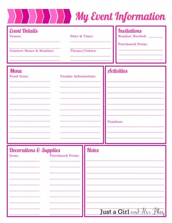 20 Event Planning Worksheet Template