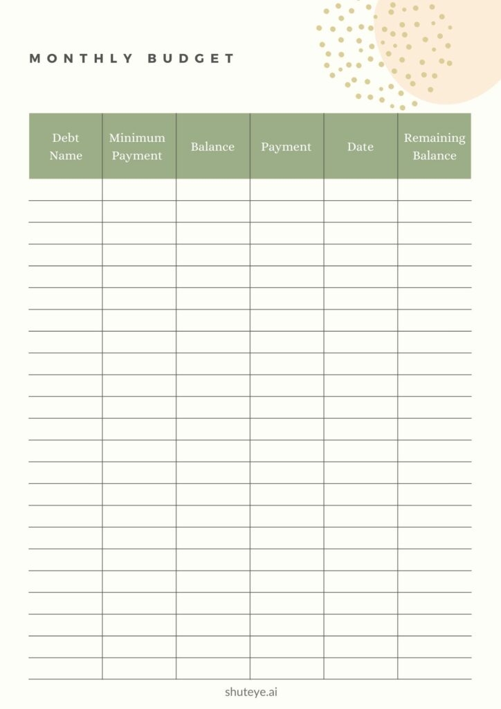 20 Free Printable Budget Planner Templates ShutEye