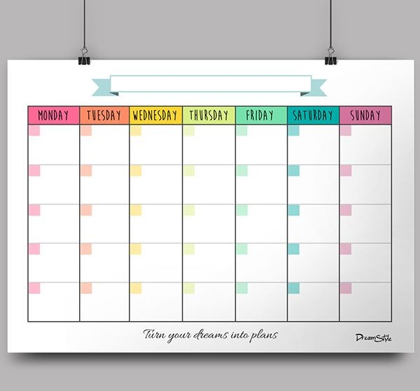 20 Free Printable Monthly Planner Template Simple Template Design