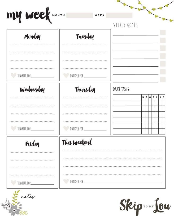 20 Weekly Planner Free Download Printable Calendar Templates 20 Weekly Planner Free Download Printable Calendar Templates