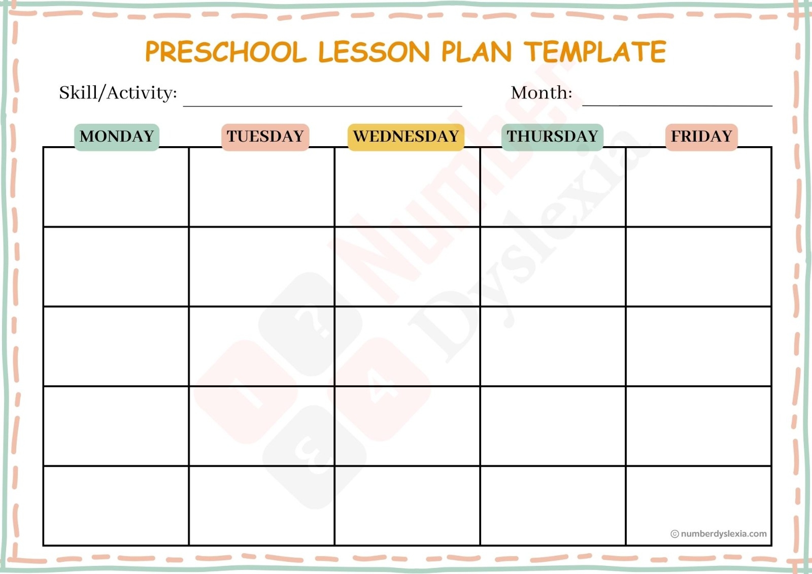 3 Printable Preschool Lesson Plan Templates Pdf Inclu Vrogue co