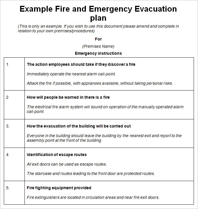 4 Emergency Evacuation Plan Template Word PDF Google Docs Apple 
