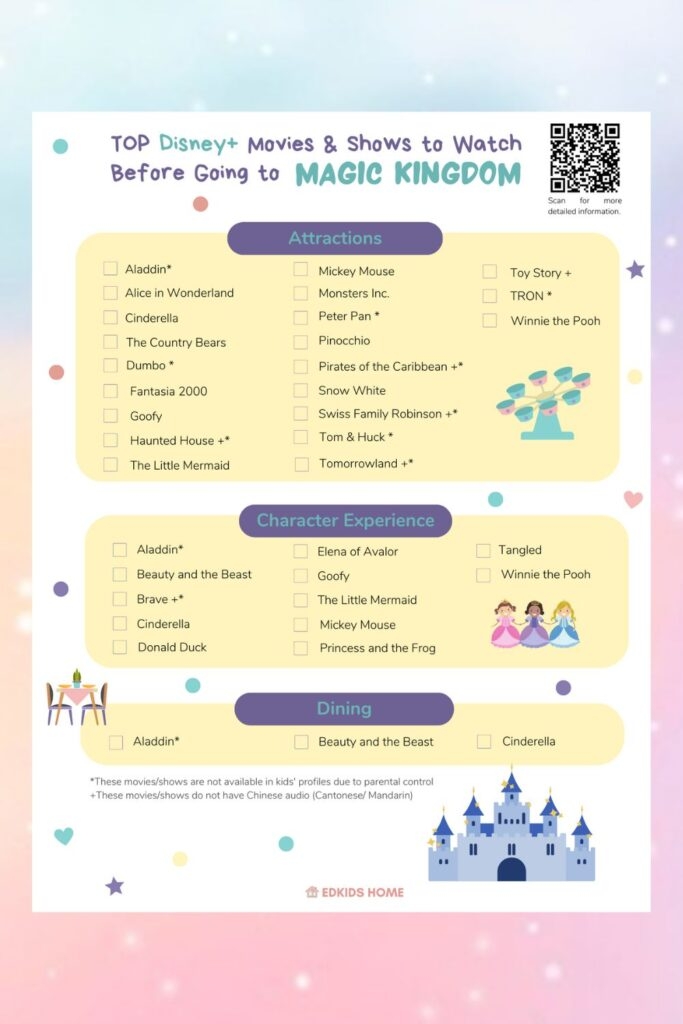 5 Free Disney World Planning Printables Watch List 2023 Edkids Home