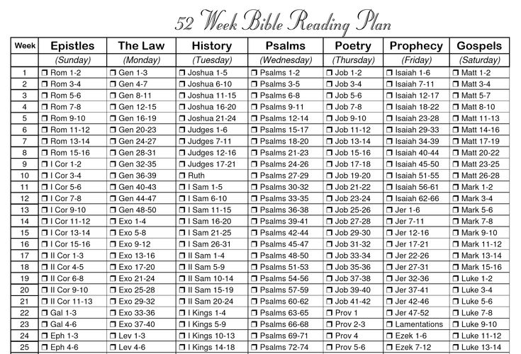 52 Week Bible Reading Plan Printable Printable Word Searches