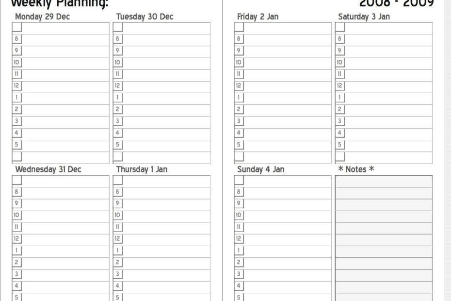 5x8 Printable Planning Templates Template insidethehood