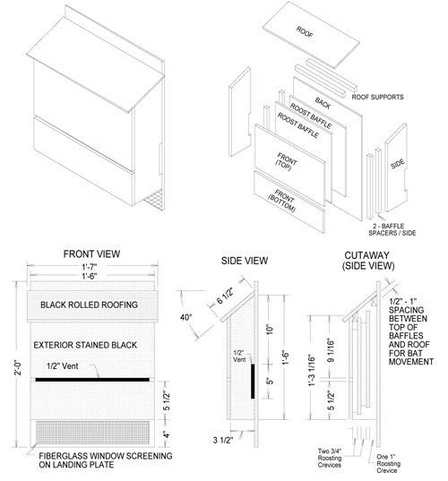 9 Beautiful Bat House Plans Pdf Bat House Plans Bat House Bat Houses