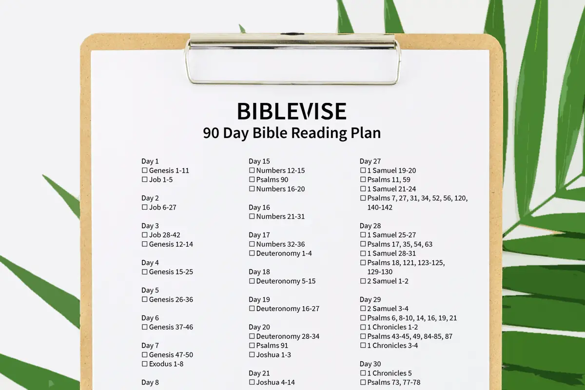 90 Day Bible Reading Plan With Printable PDF 