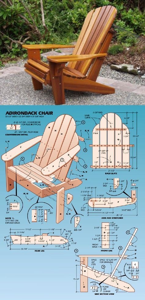 Adirondack Chair Plans Printable Image To U