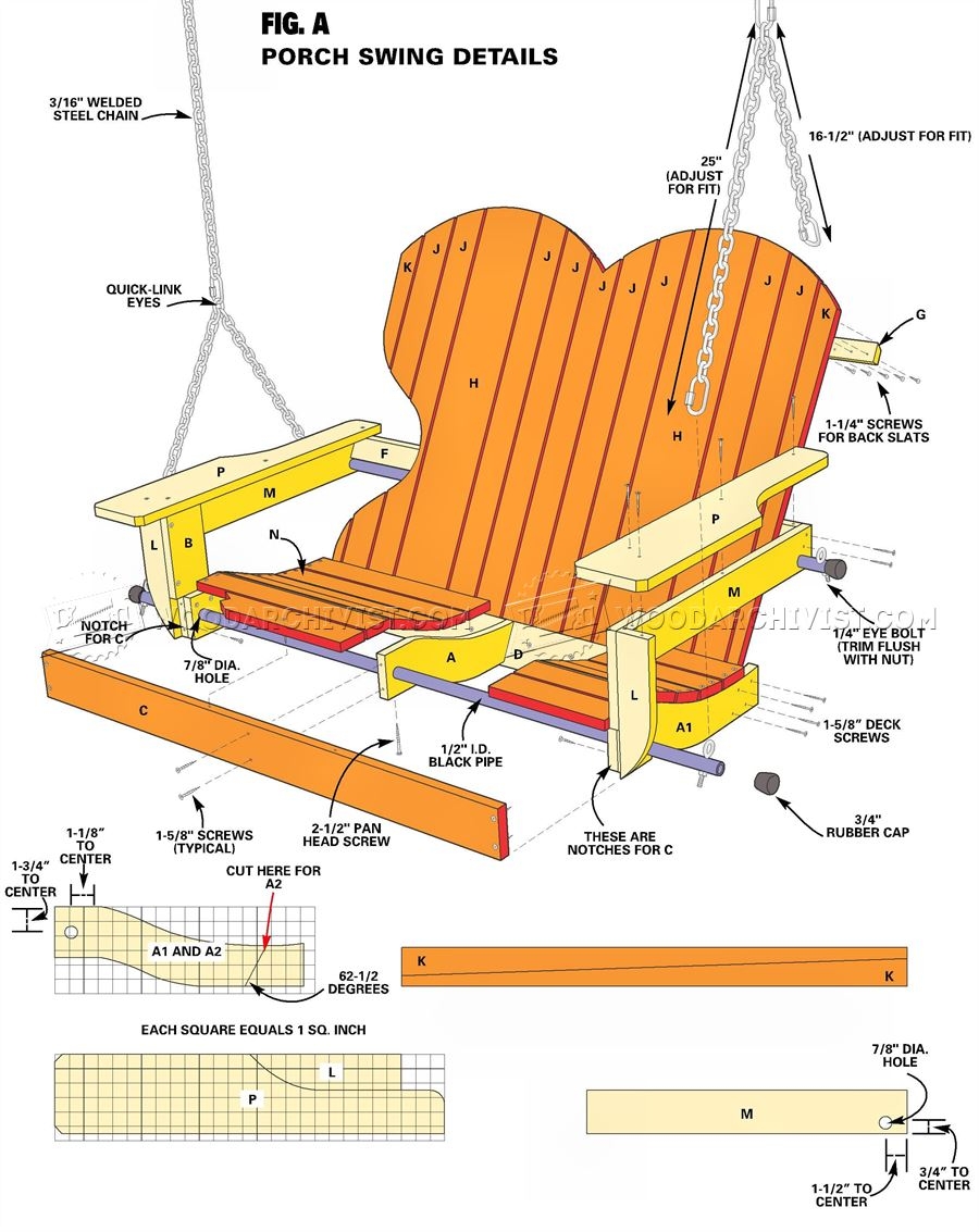 Adirondack Porch Swing Plans WoodArchivist