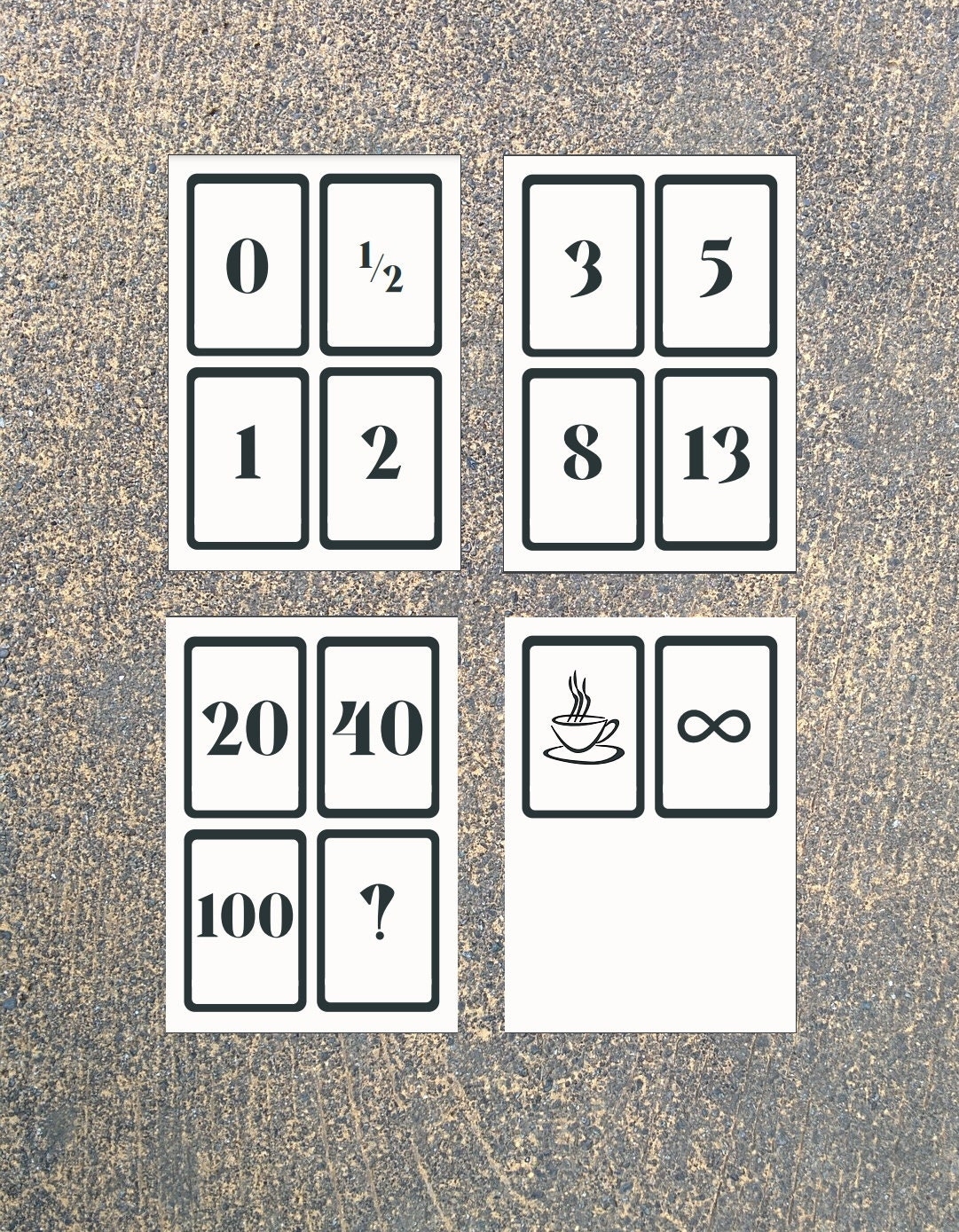Agile Planning Poker Cards Printable PDF Etsy
