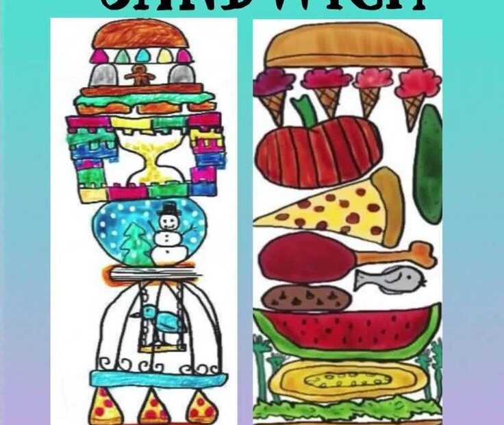 Art Sub Lessons Silly Sandwich Art Lesson Art Sub Plans pdf pptx