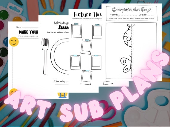 Art Sub Plans Art PDF Worksheets Art Worksheets Elementary Art 