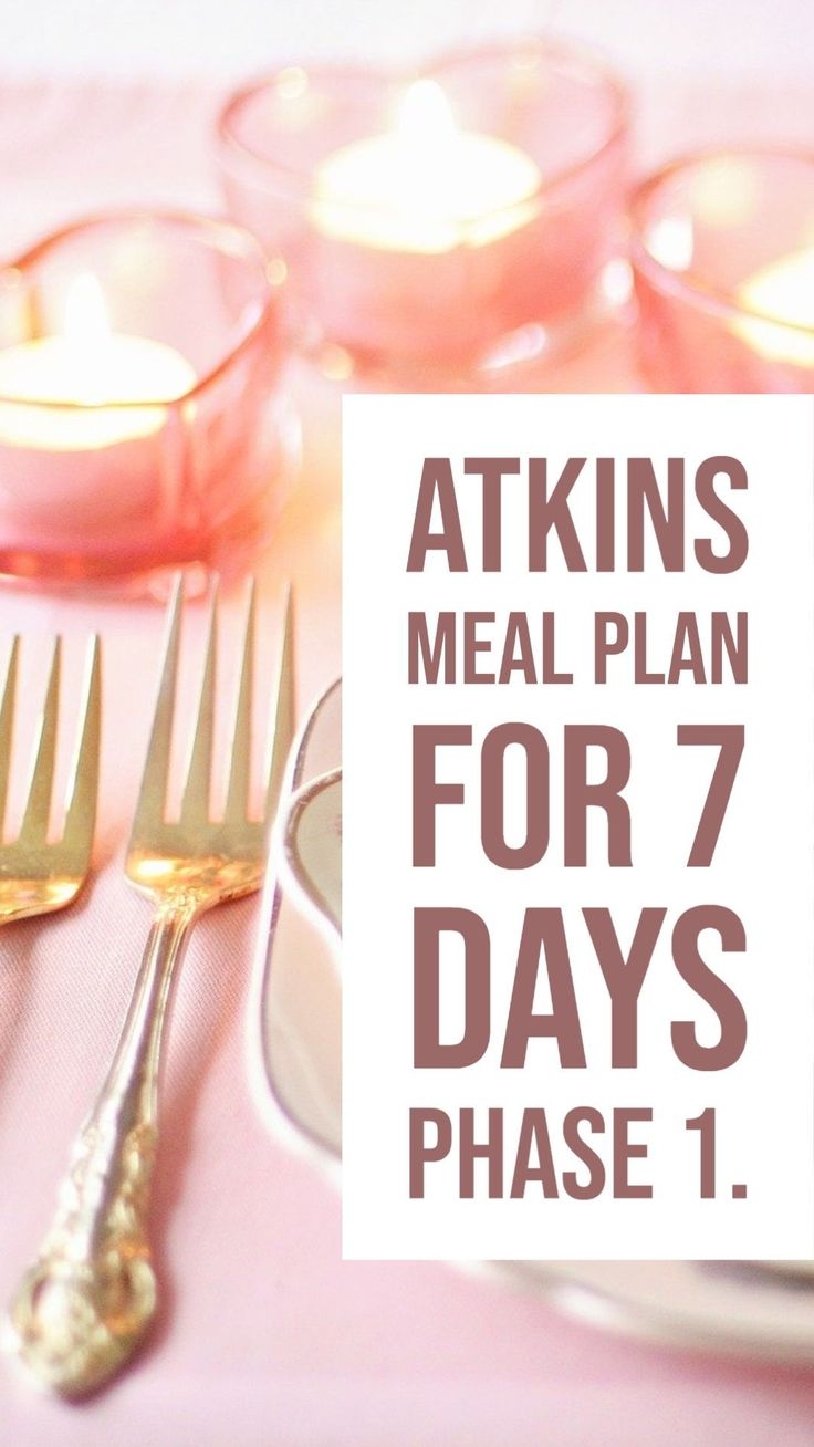 Atkins Meal Plan For 7 Days Phase 1 Atkins Diet Recipes Atkins Meal 
