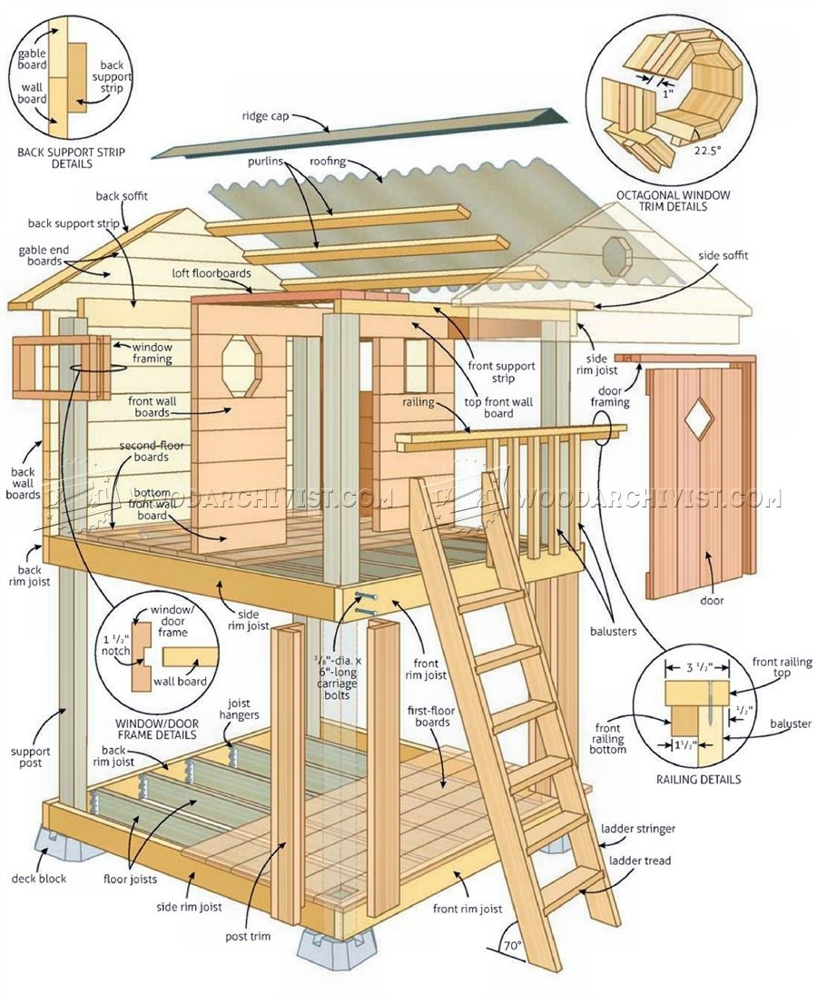 Backyard Playhouse Plans WoodArchivist