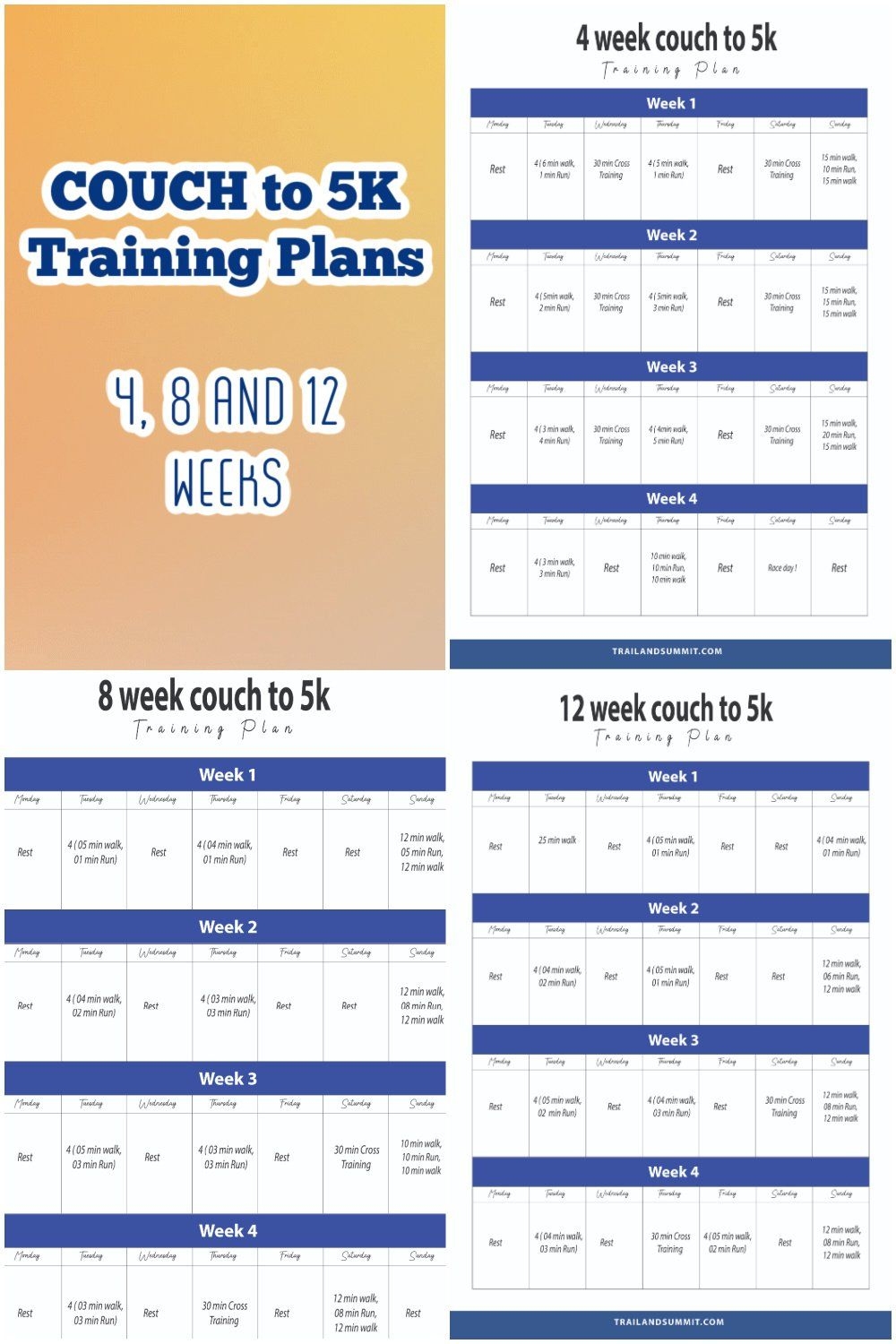 Beginner Couch To 5K Plan Printable Printable Calendars AT A GLANCE
