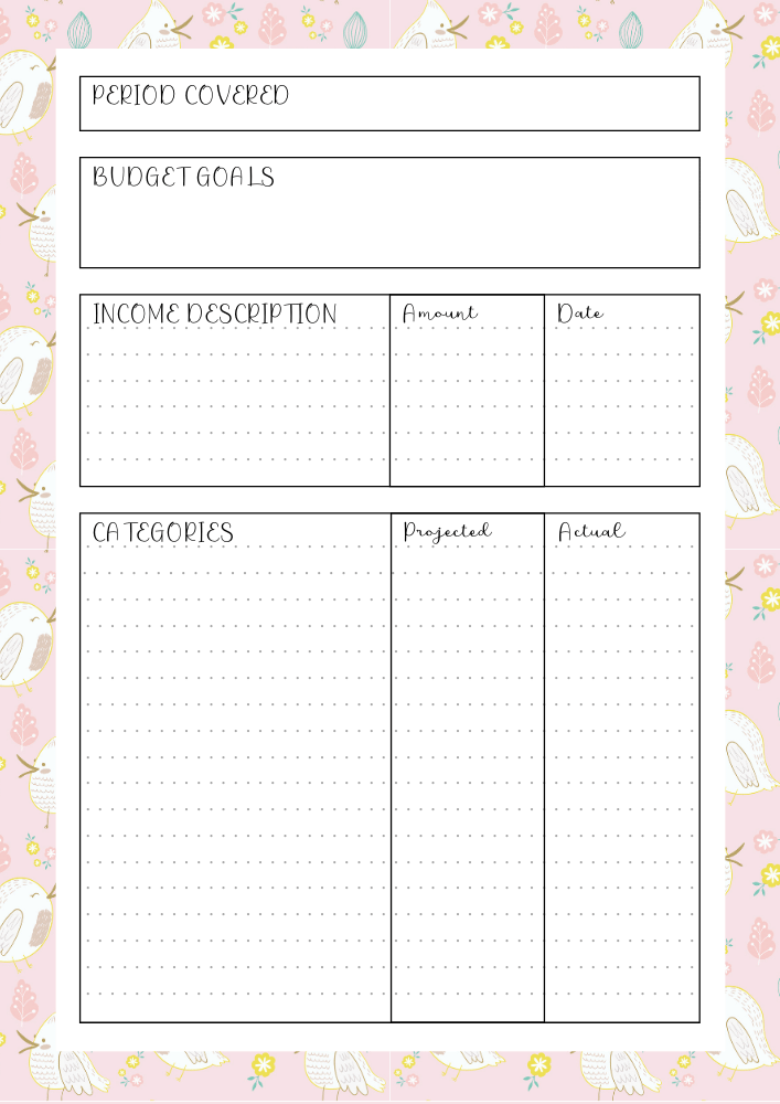 Budget planner free printable Cute Freebies For You