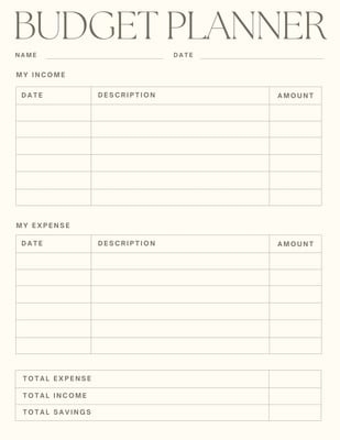 Budget Planner Template Monthly Budget Planner Printable Planner My 