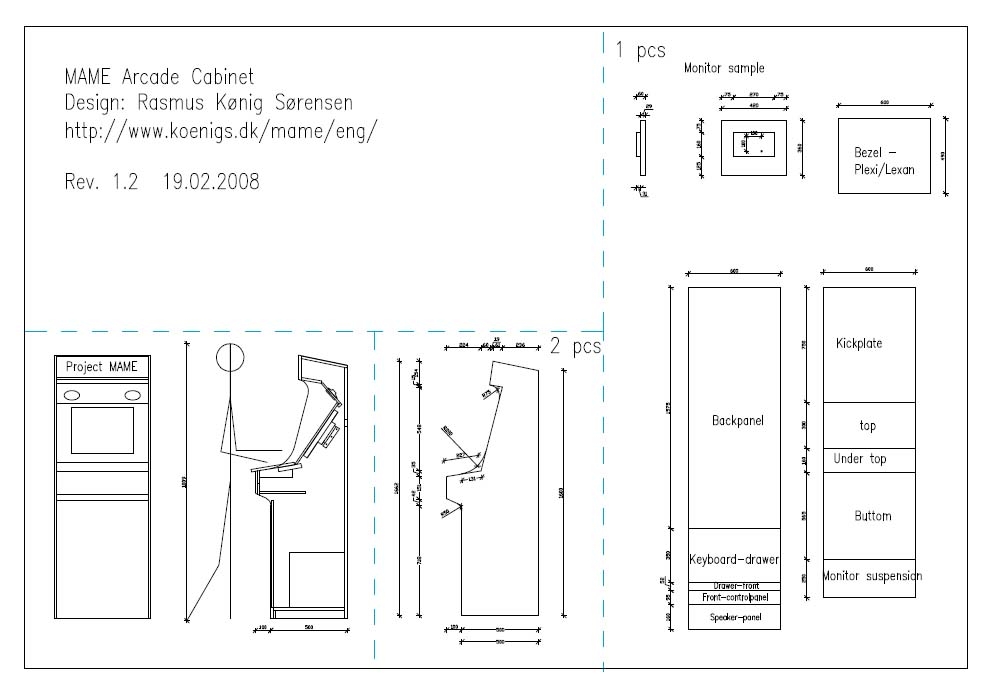 Cabinet Plans Arcade Plans Free PDF Download