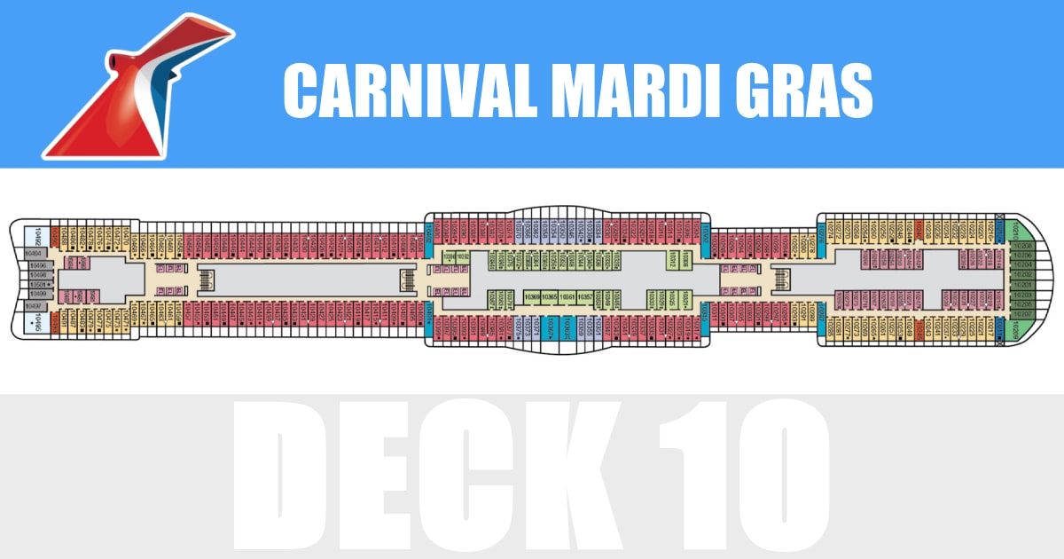 Carnival Mardi Gras Deck 10 Activities Deck Plan Layout