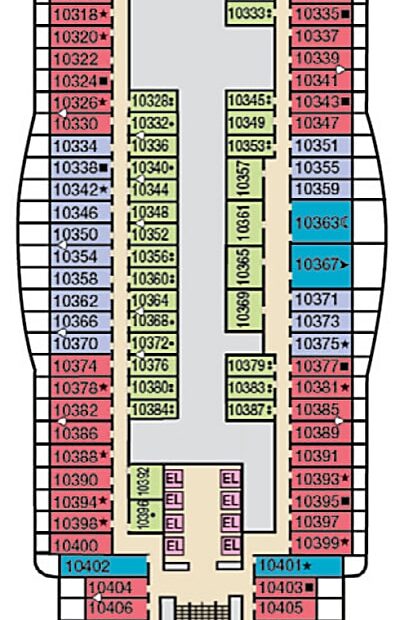 Carnival Mardi Gras Deck 10 Activities Deck Plan Layout