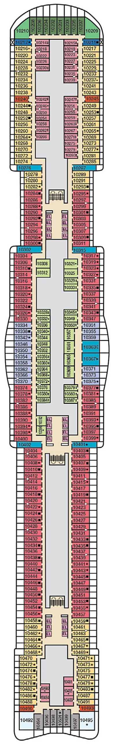 Carnival Mardi Gras Deck 10 Activities Deck Plan Layout