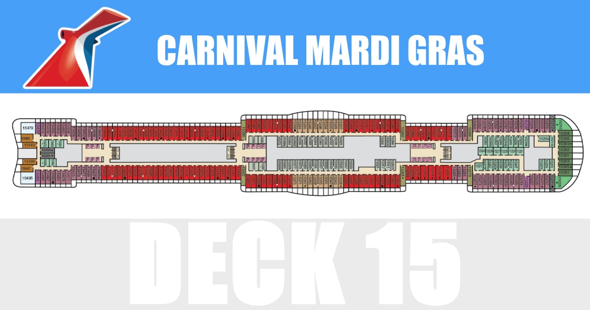 Carnival Mardi Gras Deck 15 Activities Deck Plan Layout