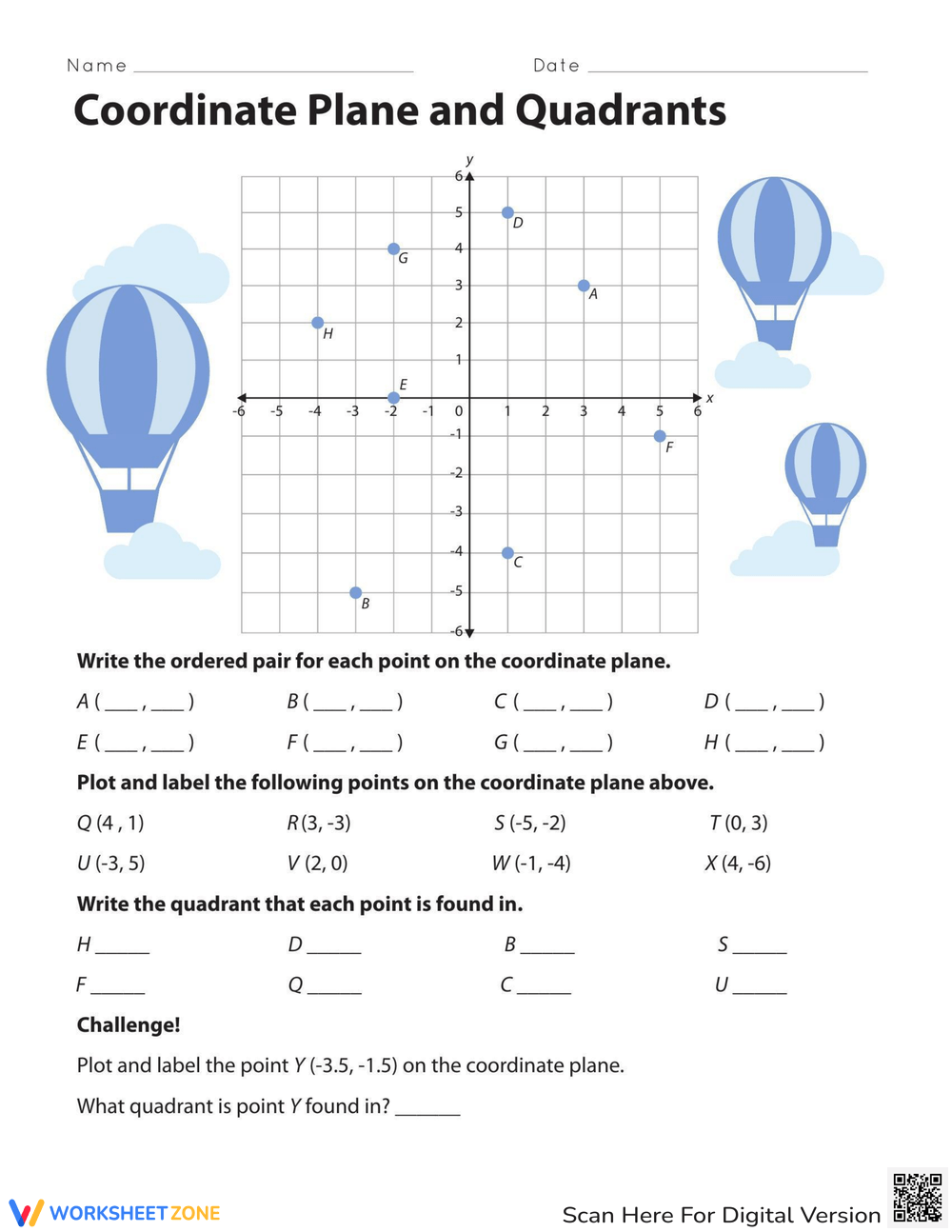 Cartesian Plane Exercise Live Worksheets Worksheets Library