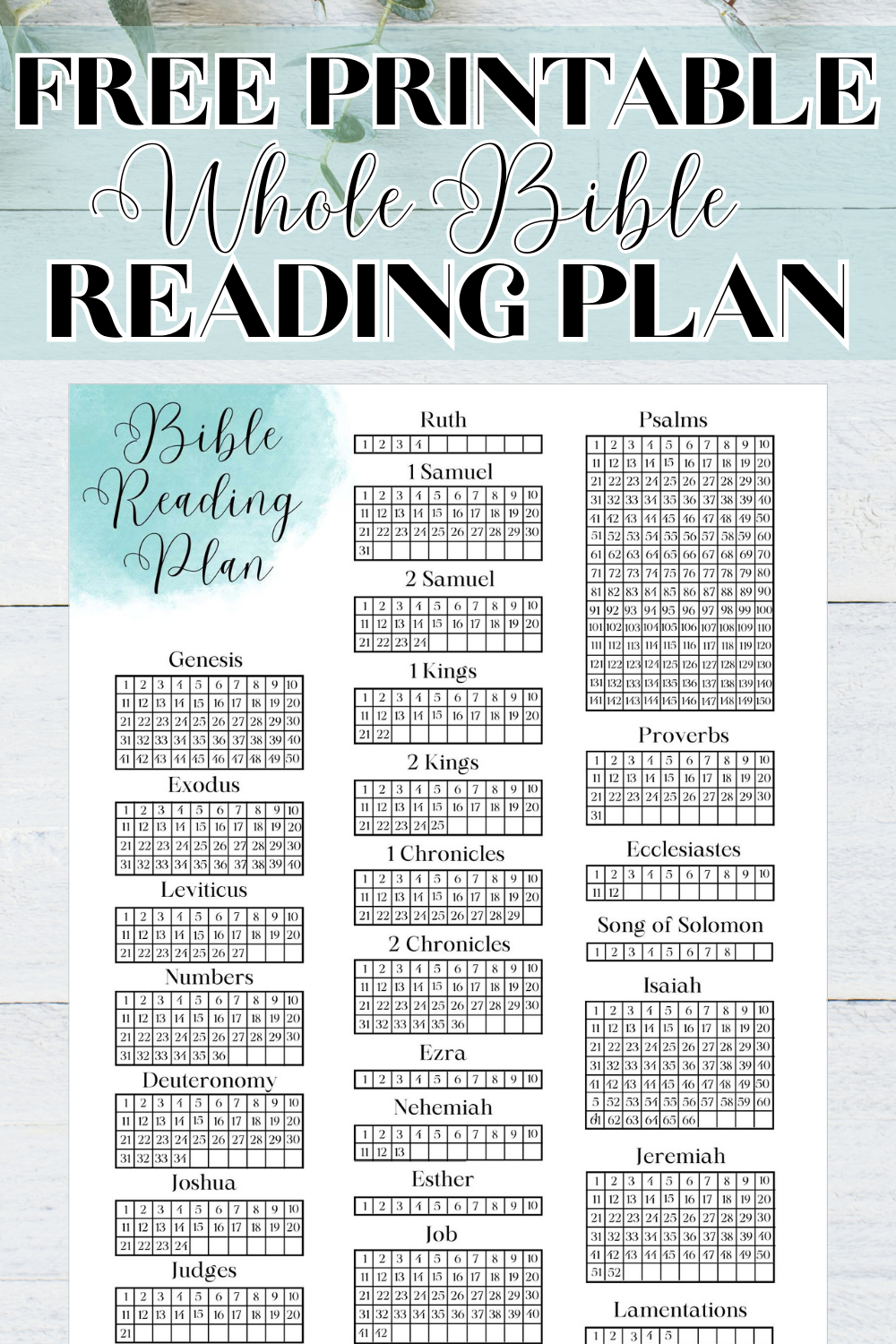 Chronological Bible Reading Plans Printable Printable Word Searches