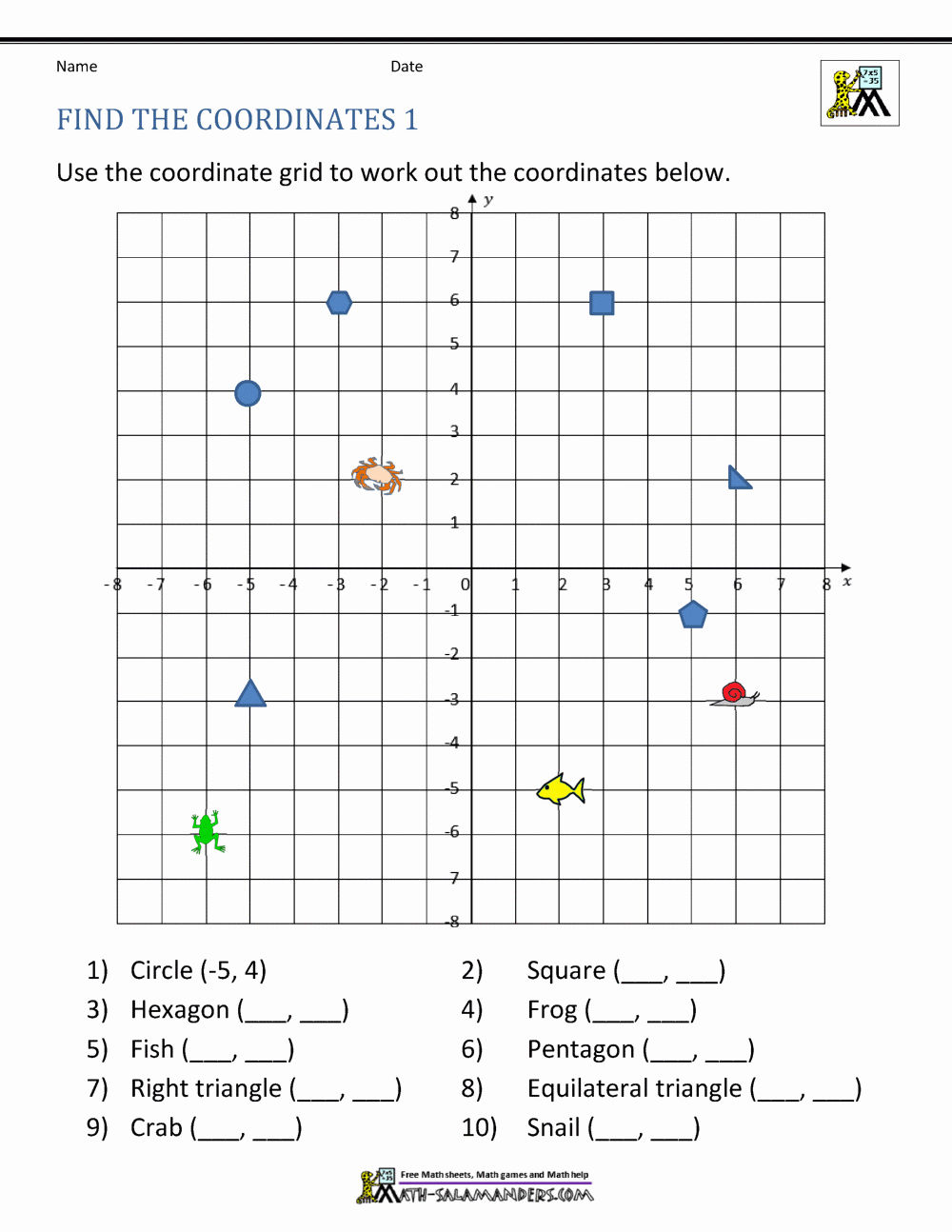 Coordinate Pictures Worksheet Fresh Coordinate Plane Worksheets 4 