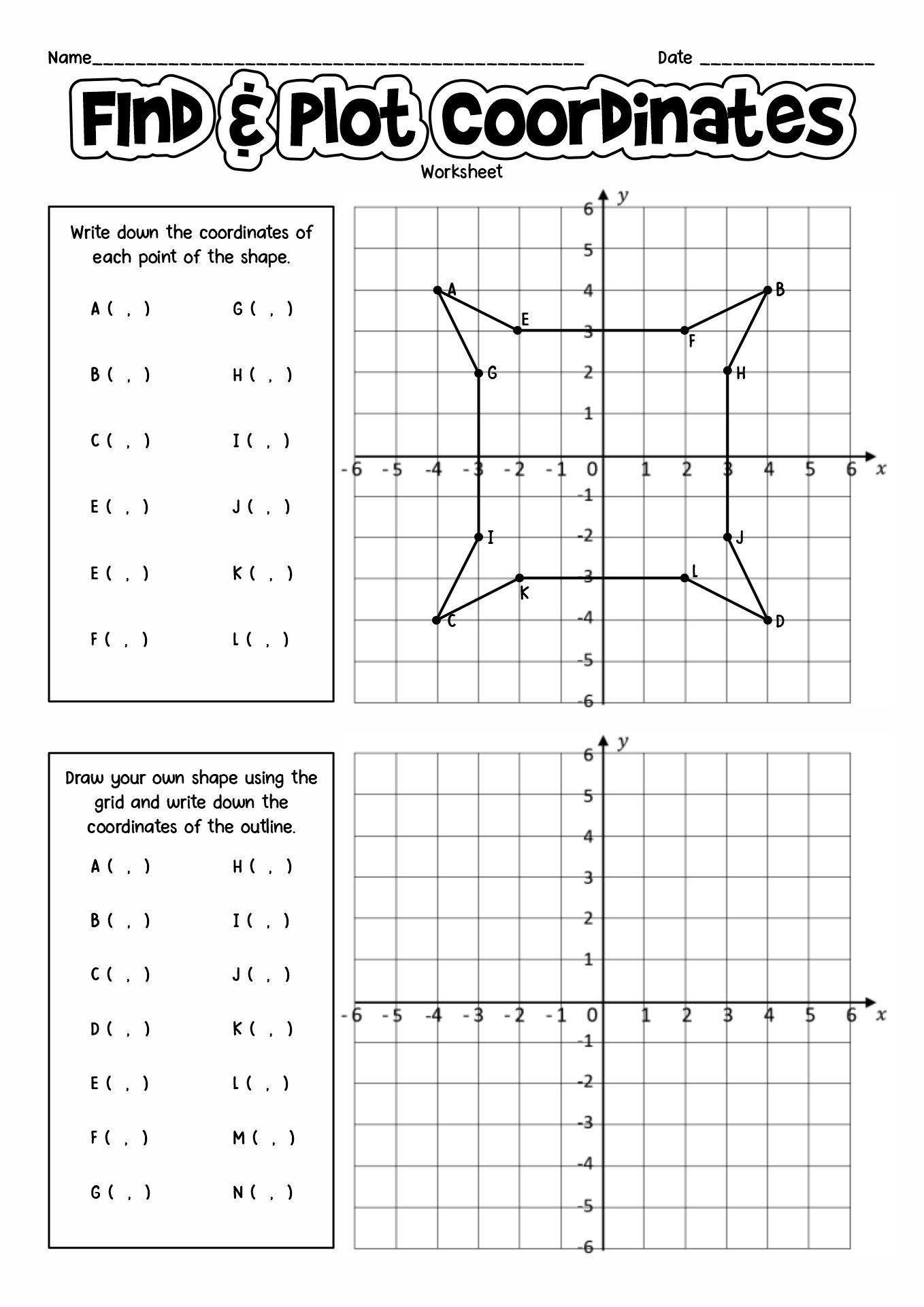Coordinate Plane Shamrock Graph Printable Printable Summer Activities