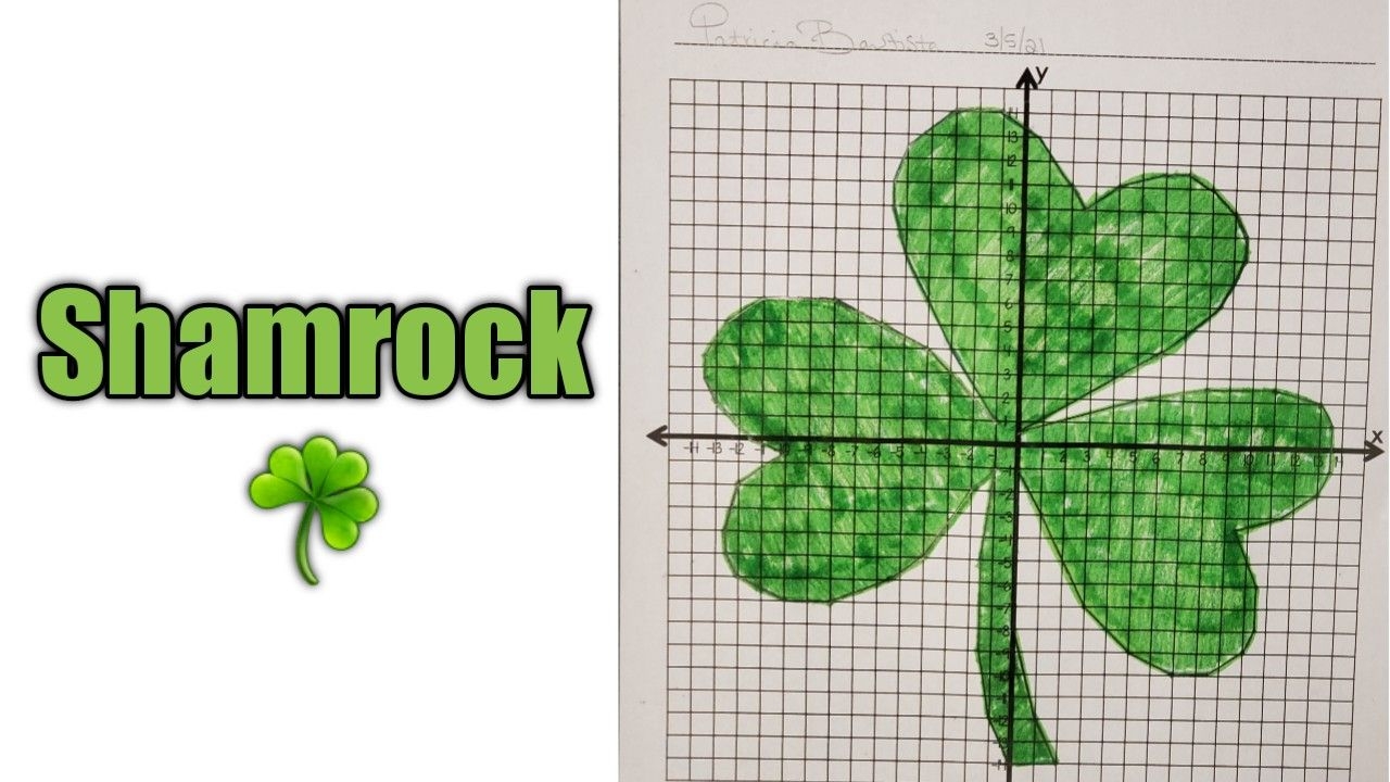 Coordinate Plane Shamrock Graph Printable