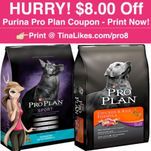 Coupon 8 00 Off Purina Pro Plan Dog Food Free Stuff Finder 