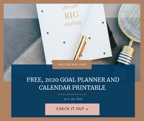 Create An AWESOME 2020 Free Goal Planning Calendar Printable HSR 