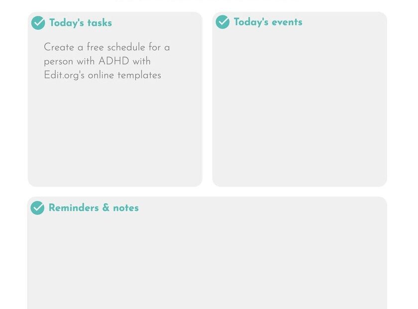 Customizable ADHD Planner Templates