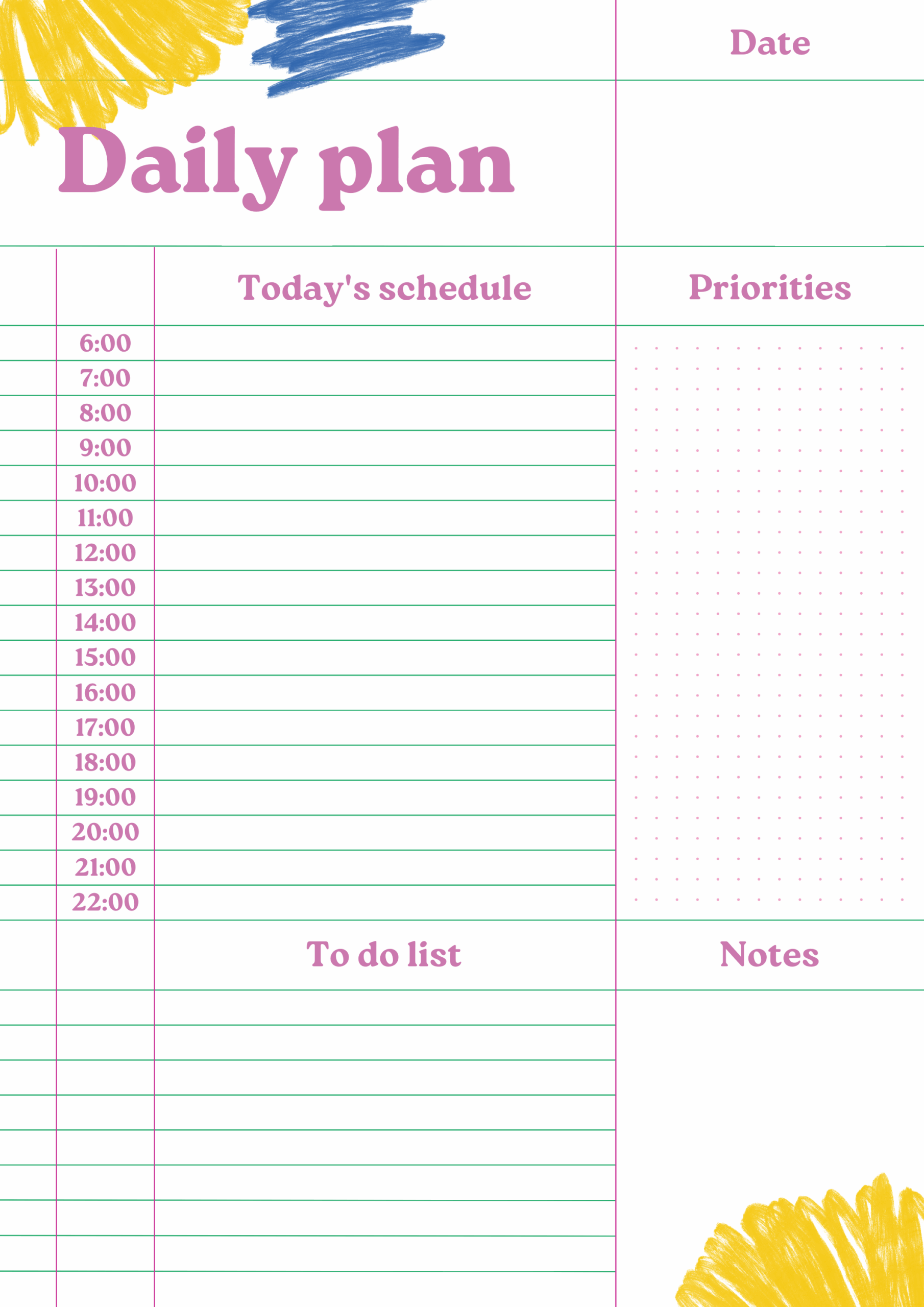 Daily Plan Daily Planner Printable Template Artofit