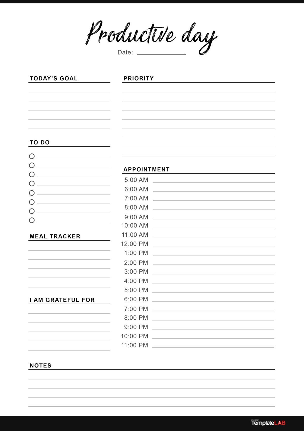 Daily Planner Printable