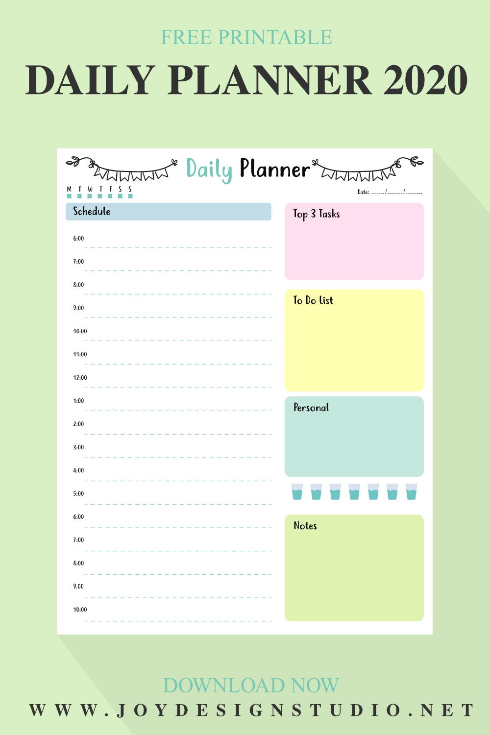 Daily Planner Template Free Printable Printable Free Templates