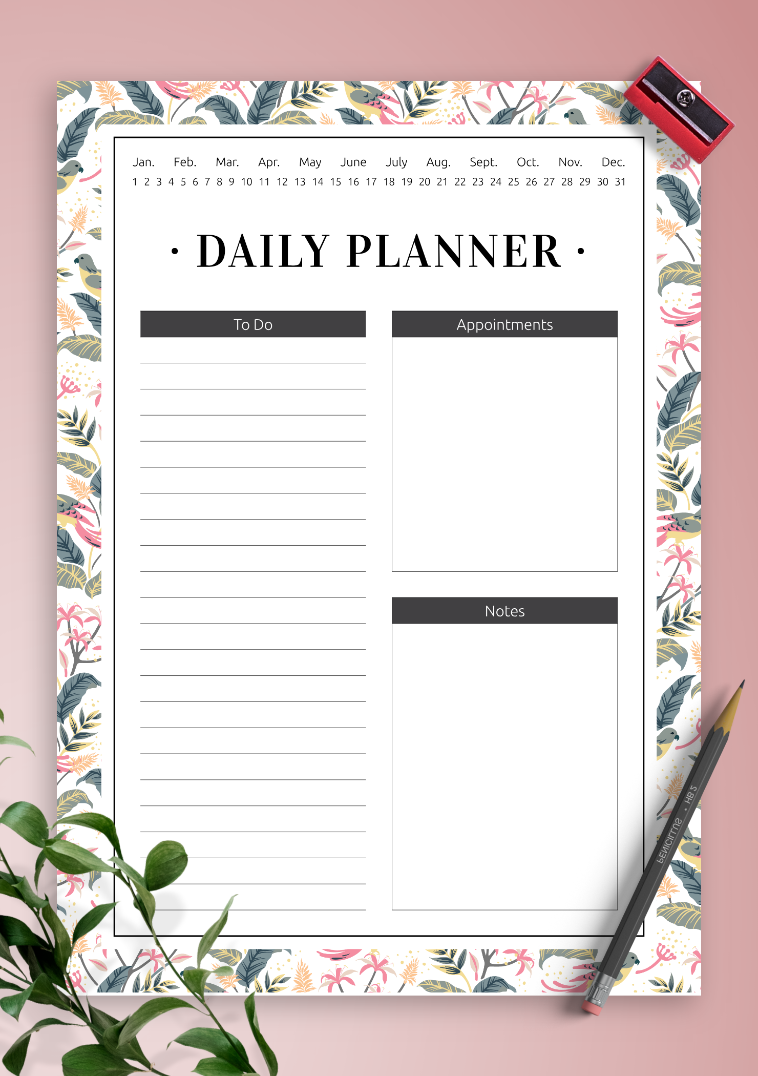 Daily To Do Planner Printable