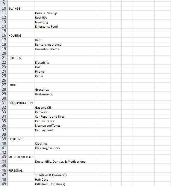 Dave Ramsey Monthly Cash Flow Plan Printable Printable Word Searches
