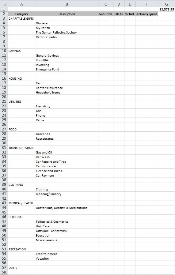 Dave Ramsey Monthly Cash Flow Plan Printable Printable Word Searches