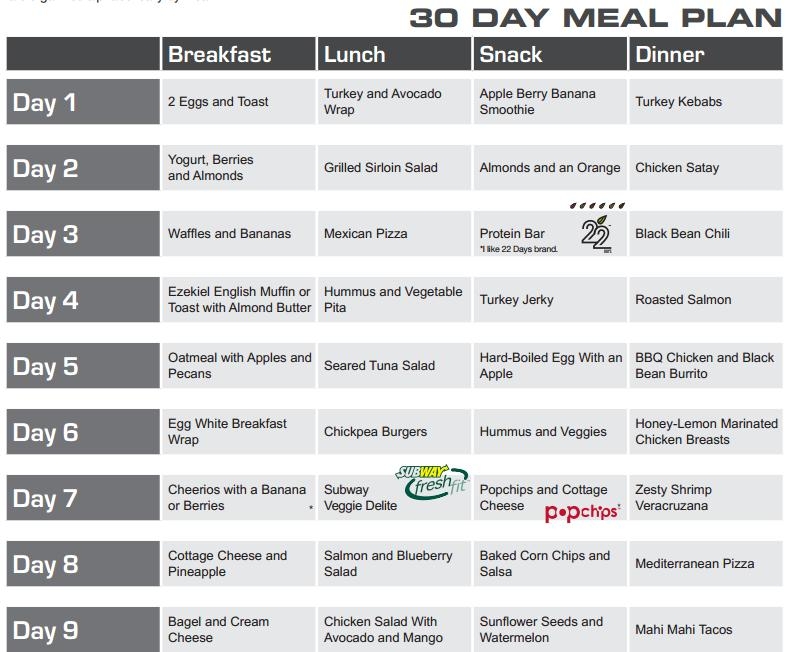 Day Weight Loss Meal Plan 30 Day Meal Plan For Weight Loss Free 