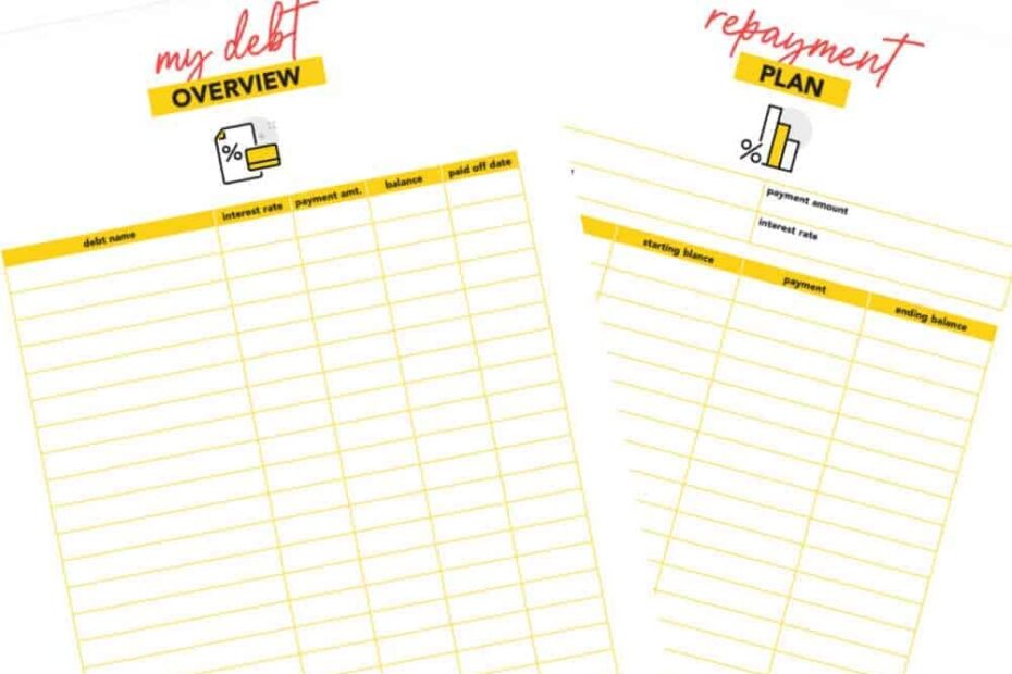 Debt Repayment Printables Simply Stacie