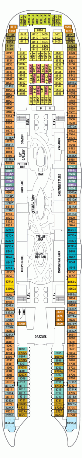 Deck 8 Oasis Of The Seas Deck Plans Royal Caribbean Blog