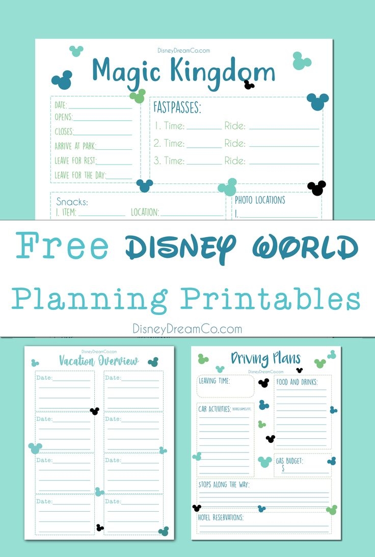 Disney Planning Printables 2023 Free Printable Word Searches